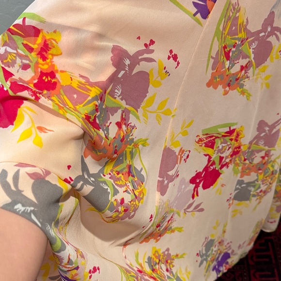 W118 by Walter Baker Blush Pink Abstract Floral Maxi Slip Full Length Flow Dress - Picture 7 of 16